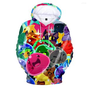 Erkek Hoodies Kawaii Çocuk Anime Slime Rancher Hoodie 3D Baskı Sweatshirts Hediye Erkek Kız Unisex Top Harajuku Çocuk Giysileri