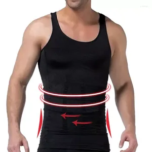 Men's Body Shapers Sauna Sweat Vest Shaper For Mens Waist Trainer Zipper Neoprene Suit Tank Top Workout Weight Loss Adjustable Strap