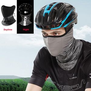 Bandane Seta traspirante Collo Copri orecchie Protezione solare Sciarpa magica Tubo Bandana Ciclismo all'aperto Bicicletta Campeggio Trekking Pesca Fascia