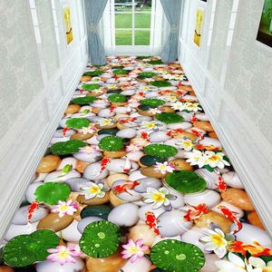 Carpets Modern 3D Rugs For Bed Room Stone Path Print Entrance Doormat Anti-slip Long Kitchen Corridor Area Living