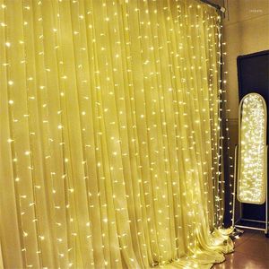 Dizeler 3m x 2m ICICLE LED perde ipi peri ışık Noel Düğünü Ev Bahçe Partisi Çelenk Dekor Işıkları 110V 220V