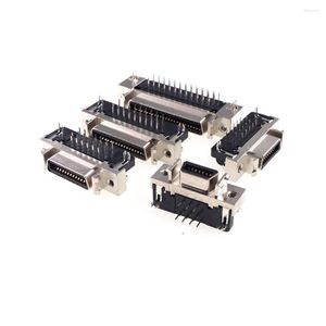 Belysningstillbehör 1 bit kvinnlig MDR Servo Driver SCSI Connector HPCN SLOT Type 14 20 36 36 50 PIN Socket 90 grader horisontell genom