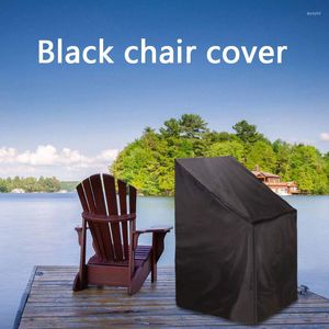 Pokrywa krzesła 70x70x125/75 cm w stosie kurzu worka do przechowywania ogrodowe meble ogrodowe Czarne wodoodporne sznur