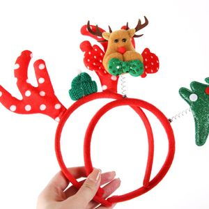 Christmas Headbands Party Favor Santa Tree Elk Antlers Headband Kids Adult Headwear Reindeer Ornaments Xmas Decorations Cosplay