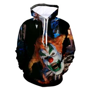 Hoodies للرجال Sweatshirts الخريف/الشتاء الجديد ثلاثي الأبعاد Hallowmas طباعة الأوروبي والأمريكي الفضفاضة 040