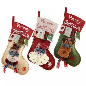 Sürpriz Lianlian Noel Socks Unisex Lüks Polyester Noel Ağacı Şeker Çantası Eski Adam Şömine Hediye Kutusu RRE14823