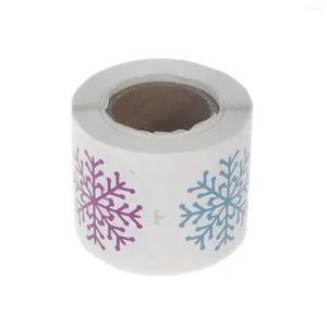 Decorazioni natalizie 2 Rotoli Adesivi con fiocchi di neve Decalcomania di tenuta decorativa per bomboniere natalizie Filler per sacchetti regalo 4x4cm