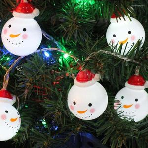 Struny 3M 20LEDS LED Święty Mikołaj Claus Fairy Light Bateria zasilana baterią Światła sznurka Snowman Walczkowy sklep domowy Party Choink Tree Decor