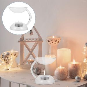 Ljusstakar oljebrännare vax varmglas spis aroma väsentlig tealight smälta hållare klara rörvärmare ugn uppvärmning