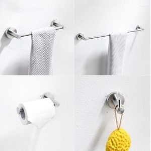 Bath Accessory Set Hardware Sets Brushed Nickel Stainless Steel Wall Mounted Bathroom Towel Hanging Rod Single Hooks Robe Rack Roll Paper