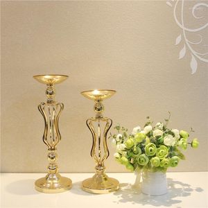 Candle Holders Wedding Decoration Candlestick Gold / Silver Dining Table Center Flower Frame Celebration Road Guide Tabl