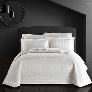 寝具セット豪華な綿のクイルベッドスプレッドベッドカバーセットホワイトグレーマットレスクエットクーヴルライトデックベッド