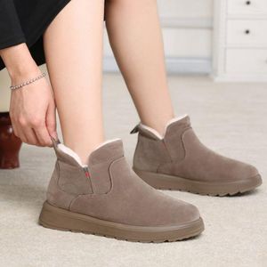 Stiefel Schnee Frauen Velvet Verdickung 2022 Winter Mode Kurzrohr-Slip-on warme Brotwatteschuhe