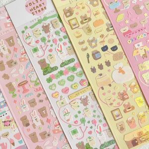 Geschenkpapier koreanische Ins Cartoon Kawaii Braunbär Thema Goo Karte Aufkleber DIY Scrapbook Telefon Fall Tagebuch Star Chaser Dekoration