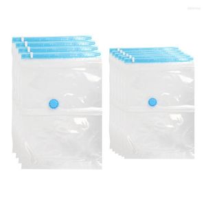 Clothing Storage Vacuum Bag 10 Pieces Set 2 Sizes 6 40X60 And 4 60X80 Sturdy For Storing Clothes Quilts Bed Linen F