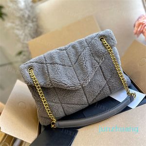 Designer Loulou Leather Bag Women Chain Shoulder Bag Matelasse Toy Small Medium Luxury Fashion Black Beige Crossbody Purse Påsar