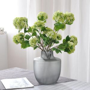 Dekorative Blumen 3 Köpfe Schneeball Hortensie Heimdekoration Zubehör Weihnachten Hochzeit Dekor Party Fake Flores Artificiales