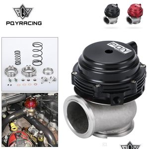 V￡lvulas EGR Resfriador de ￡gua 44mm Wastegate Turbo externo vermelho/azul/preto com flange/hardware MV-R resfriado a ￡gua com logotipo PQY5834 DHCARPART DHUIF