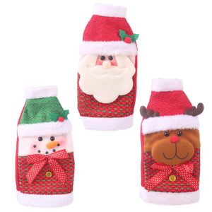 Christmas Wine Bottle Cover Cartoon Sweater Santa Reindeer Snowman Red Wine Bag Xmas Party Decorations Table Ornaments RRE14824