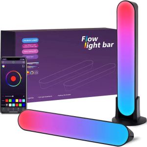 Night Lights RGB Smart LED -lampa med dynamiska l￤gen och musiksynkroniseringsl￤gen omgivande belysning f￶r TV -rumsdekoration