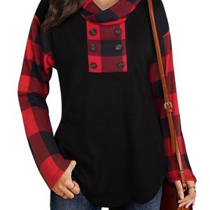 Kvinnor Hoodies Sweatshirts Autumn and Winter Striped Plaid Printing Double Neck Sweatshirt Kvinnor Hoodie Casual Loose Style LongeeLeses Top Clothes Jacket 221010