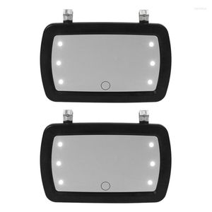 Accessori per interni 2x auto Sun Visor Mirror Makeup Sun-hading Vanity Vanity Automobile trucco con sei luci a LED
