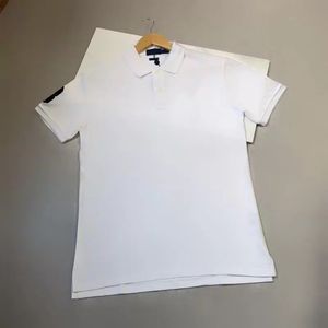 22-е с скидкой мужчина роскошная бренда бизнес-лацка рубашка повседневная вышитая футболка с коротким рукавом с короткими рукавами