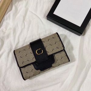 Luxury Cowhide Plånböcker Dubbel bokstav Hårdvara Purse Multifunktionell dragkedja Pouch Wallet Credit Card Holder Coin Purses