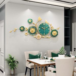 Zegarki ścienne Kreatywne cyfrowe zegar cyfrowy salon luksusowy metalowy wiszący zegarek chiński styl