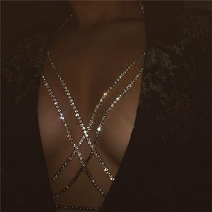 Andra klassiska överlappande Sternal Chain Woman Sexig Fashion Body Jewelry Geometric Trendy Golden Young Gift 221008