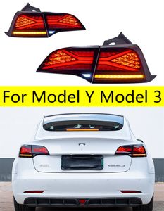 Luci per auto per Tesla Model 3 Model Y Fanale posteriore dinamico a LED con indicatori di direzione con animazione sequenziale Fanali posteriori per retromarcia