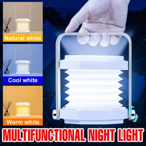 3 colori LED Nightlight Camera da letto Night Lights Lampada ricaricabile USB per la decorazione della stanza di casa Comodini portatili Illuminazione a LED