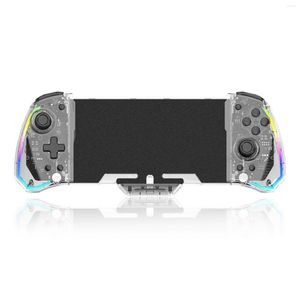 Kontrolery do gier YS43 YS44 YS45 RGB kolorowe przezroczyste do konsoli przełączników uchwyt liniowy odpowiedni kontroler Joypad Gamepad Joystick