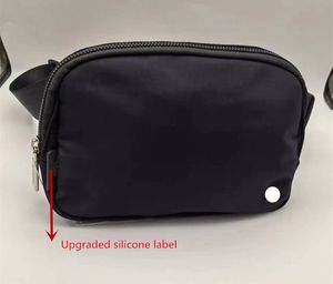 Lu Belt Bag Outdoor Bags Women Men Waist Bag Upgraded Silicone Lable Gym Elastic Adjustable Strap Zipper Fanny pack