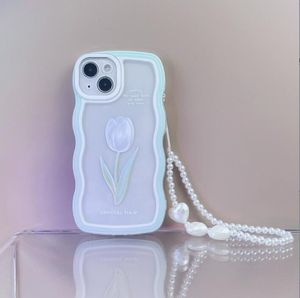 iPhone Apple Cell Phone Case of INS Premium Color Tulip i pełne opakowanie wielkoboczna silikonowa miękka obudowa Transpiod