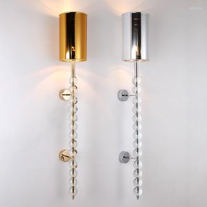 Wall Lamp 130CM Long Crystal Villa Hall Nordic Project Lighting Club El Lobby Living Room Stair Large Sconces L XL