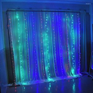 Saiten 300LEDs Fairy String Eiszapfen LED Vorhang Licht Weihnachten Weihnachten Hochzeit Garten Party Fenster Dekor 220V 3M 3M-5 Farben optional