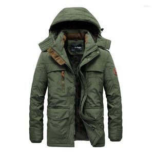 Men's Down Winter Warm Parkas Men Military Thick Wool Liner Windproof Jackets Male Fashion Casual Fleece Hooded Jacket Coats Bis Size 6XL