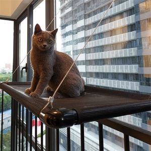 Cat Beds Furniture Large Window Hammock Suction Cup Kitten Sun Breathable Mesh Pet Rest Cozy Nest Loadbearing 20kg 221010