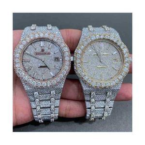 Orologi da polso Digner Watch Custom Luxury Iced Out Fashion Orologio meccanico Moissanit e Diamo