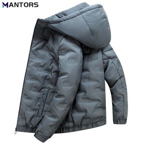 Piumino da uomo MANTORS Piumino invernale moda uomo Piumino antivento con cappuccio Parka Capispalla casual maschile Piumino d'anatra bianco impermeabile 221010