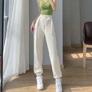 Women's Pants s Make joker han edition on the female pearl cotton trousers to draw string design feeling leisure fashion pants 221011