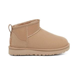 Botas de neve femininas Mini U5854 clássicas de venda imperdível para manter o calor Botas de pelúcia de couro genuíno de pele de carneiro da moda mais recente