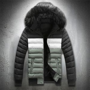 Masculino embaixo da jaqueta de parkas de parkas, homens com capuz de inverno moda de moda com capuz de algodão acolchoado espessa, mantenha casacos casuais quentes Hip Hop 221010