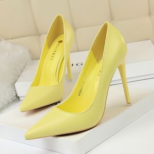 Hälskor Slim Heel Super High Heel Shallow Mouth Pointed Sexy Single Shoes Fashion Simple Women's Shoes With Box