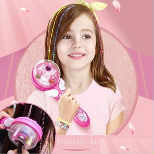 Andra festliga festförsörjningar Party Girl Magic Braid Toy Hair Gift Electric Diy Three-Strand Matic flätning Hine For Children Drop de Dhdsc