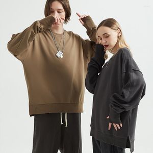 Moletons masculinos de estilo casual camisa viva casal vintage casal moletom pura cor de tamanho grande vestuário de streetwear roupas de mulher y2k