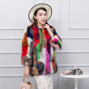 女性の毛皮2022本物の価格女性服自然コート本物のアライグマジャケットレディウォームウィンターSR586