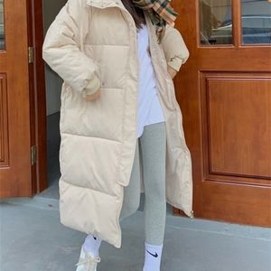 Womens Down Parkas Syiwidii Long Parka Winter Puffer Jacket Donna Addensare Warm Bubble Coat Capispalla oversize Coreano Autunno Giacche casual 221010