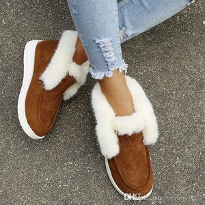 البيع بالتجزئة 2022 Winter Womens Plush Boosh Shoes بالإضافة إلى حجم CN35-43 أحذية القطن غير الرسمية